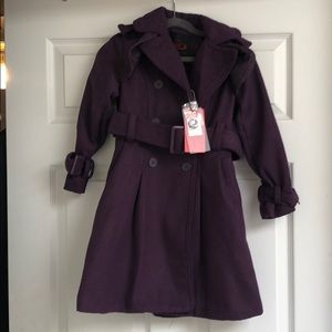 Girls Yoki Purple Trenchcoat